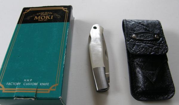 Mint Custom Hand made MOKI Knife With Original box and sheath