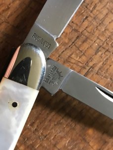 mother of pearl C. SCHLEIPER german eye 3 blade knife etched blade mother of pearl C. SCHLEIPER german eye 3 blade knife etched blade