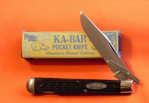 Ka-Bar Cheetah Pocket Knife w/ Beautiful Red Bone Handles -Dog Head on Swing Guard -NM & NOS Ka-Bar Cheetah Pocket Knife w/ Beautiful Red Bone Handles -Dog Head on Swing Guard -NM & NOS