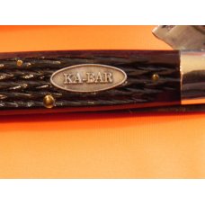Ka-Bar Cheetah Pocket Knife w/ Beautiful Red Bone Handles -Dog Head on Swing Guard -NM & NOS Ka-Bar Cheetah Pocket Knife w/ Beautiful Red Bone Handles -Dog Head on Swing Guard -NM & NOS