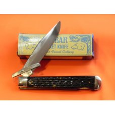 Ka-Bar Cheetah Pocket Knife w/ Beautiful Red Bone Handles -Dog Head on Swing Guard -NM & NOS Ka-Bar Cheetah Pocket Knife w/ Beautiful Red Bone Handles -Dog Head on Swing Guard -NM & NOS