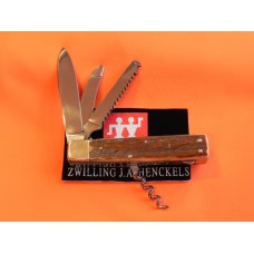 Vintage J A Henckels (Friodur) 3 Blade Push Lock Large Hunter +Corkscrew with Great Stag Handles Vintage J A Henckels (Friodur) 3 Blade Push Lock Large Hunter +Corkscrew with Great Stag Handles