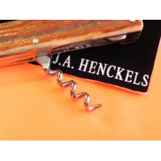 Vintage J A Henckels (Friodur) 3 Blade Push Lock Large Hunter +Corkscrew with Great Stag Handles Vintage J A Henckels (Friodur) 3 Blade Push Lock Large Hunter +Corkscrew with Great Stag Handles