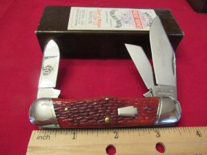 Schatt & Morgan Cattle Knife Red Bone Pattern # 043163 