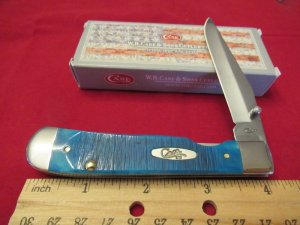 Case XX Kickstart Caribean Blue Sawcut Trapper Pattern # 6154AC SS