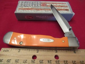 Case XX Kickstart Orange Trapper Pattern # 4154AC SS 