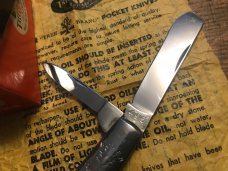 vintage BOKER TREE BRAND 2 blade barlow w/razor master blade & original wrapper & BOKER box vintage BOKER TREE BRAND 2 blade barlow w/razor master blade & original wrapper & BOKER box