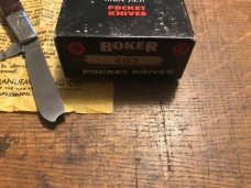 vintage BOKER TREE BRAND 2 blade barlow w/razor master blade & original wrapper & BOKER box vintage BOKER TREE BRAND 2 blade barlow w/razor master blade & original wrapper & BOKER box
