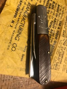 vintage BOKER TREE BRAND 2 blade barlow w/razor master blade & original wrapper & BOKER box vintage BOKER TREE BRAND 2 blade barlow w/razor master blade & original wrapper & BOKER box