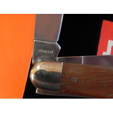 J A Henckels Stockman Knife w/ Great GunStock Walnut Handles - NOS in Orig Box +leather pouch & COA J A Henckels Stockman Knife w/ Great GunStock Walnut Handles - NOS in Orig Box +leather pouch & COA