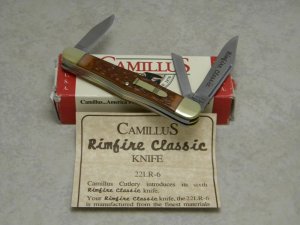 Camillus New York USA 22LR-6 Jigged Delrin "Rimfire Classic" Stockman Knife in Box c.1997