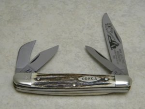 Kissing Crane Germany Stag "1980 Old Dominion Knife Collectors Association" 4 Blade Stockman Knife