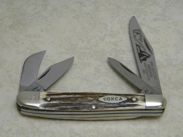 Kissing Crane Germany Stag "1980 Old Dominion Knife Collectors Association" 4 Blade Stockman Knife Kissing Crane Germany Stag "1980 Old Dominion Knife Collectors Association" 4 Blade Stockman Knife