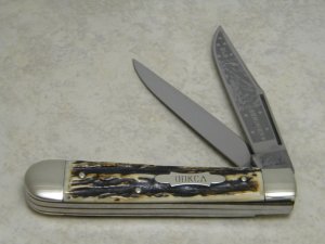 Bulldog Brand Germany Stag "1981 Old Dominion Knife Collectors Association" Trapper Knife