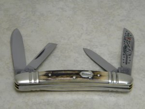 Bulldog Brand Germany Stag "1984 Old Dominion Knife Collectors Association" Large Congress Knife