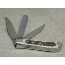 Bulldog Brand Germany Stag "1985 Old Dominion Knife Collectors" 3 Blade Dogleg Tapper Knife Bulldog Brand Germany Stag "1985 Old Dominion Knife Collectors" 3 Blade Dogleg Tapper Knife