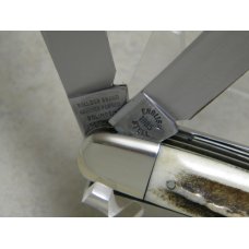 Bulldog Brand Germany Stag "1985 Old Dominion Knife Collectors" 3 Blade Dogleg Tapper Knife Bulldog Brand Germany Stag "1985 Old Dominion Knife Collectors" 3 Blade Dogleg Tapper Knife