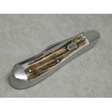Bulldog Brand Germany Stag "1985 Old Dominion Knife Collectors" 3 Blade Dogleg Tapper Knife Bulldog Brand Germany Stag "1985 Old Dominion Knife Collectors" 3 Blade Dogleg Tapper Knife