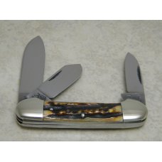 Bulldog Brand Germany Stag "1986 Old Dominion Knife Collectors Association" 3 Blade Canoe Knife Bulldog Brand Germany Stag "1986 Old Dominion Knife Collectors Association" 3 Blade Canoe Knife