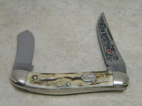 Fight'n Rooster Germany Stag "1991 Old Dominion Knife Collectors" 2 Blade Serpentine Stockman Knife