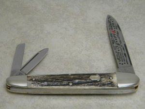 Bulldog Brand Germany Stag "1997 Old Dominion Knife Collectors" Large Anglo Saxon Whittler Knife