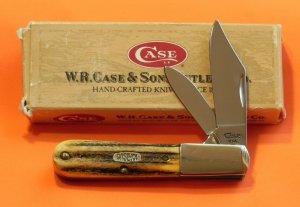 Case xx 1998 2 Blade Barlow Knife w Premium Super Stag Handles -Comes New in Original Box