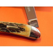 Schatt & Morgan Whittler (Mdl # 46) Pocket Knife w/ Great Stag Handles & Blade Etch -1 of 100 -NOS Schatt & Morgan Whittler (Mdl # 46) Pocket Knife w/ Great Stag Handles & Blade Etch -1 of 100 -NOS