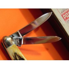 Schatt & Morgan Whittler (Mdl # 46) Pocket Knife w/ Great Stag Handles & Blade Etch -1 of 100 -NOS Schatt & Morgan Whittler (Mdl # 46) Pocket Knife w/ Great Stag Handles & Blade Etch -1 of 100 -NOS