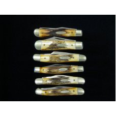 Lot of (6 of the 7) Case Vintage Case 75th Anniversary 1980 Stag Handle 10 Dot Knives- Lot of (6 of the 7) Case Vintage Case 75th Anniversary 1980 Stag Handle 10 Dot Knives-
