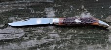 KABAR NICKEL SILVER DOG HEAD CHESTNUT BONE LARGE TEXAS TOOTHPICK 1980s KABAR NICKEL SILVER DOG HEAD CHESTNUT BONE LARGE TEXAS TOOTHPICK 1980s