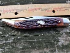 KABAR NICKEL SILVER DOG HEAD CHESTNUT BONE LARGE TEXAS TOOTHPICK 1980s KABAR NICKEL SILVER DOG HEAD CHESTNUT BONE LARGE TEXAS TOOTHPICK 1980s