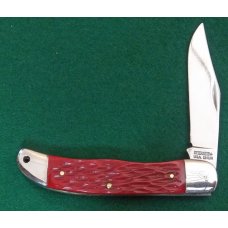 Customized Schrade 124UH Red Jigged Bone Customized Schrade 124UH Red Jigged Bone