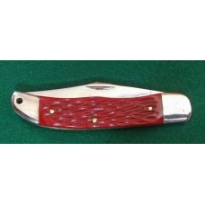 Customized Schrade 124UH Red Jigged Bone Customized Schrade 124UH Red Jigged Bone