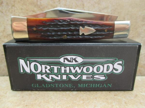 Northwoods Knives Gunstock Jack Knife in Itallian Jigged Bone Northwoods Knives Gunstock Jack Knife in Itallian Jigged Bone