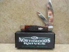 Northwoods Knives Gunstock Jack Knife in Itallian Jigged Bone Northwoods Knives Gunstock Jack Knife in Itallian Jigged Bone