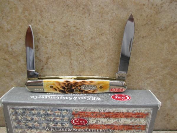 Case Eisenhower Pen Knife in Burnt Amber Bone 06263SS Case Eisenhower Pen Knife in Burnt Amber Bone 06263SS