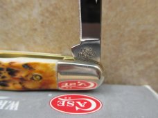 Case Eisenhower Pen Knife in Burnt Amber Bone 06263SS Case Eisenhower Pen Knife in Burnt Amber Bone 06263SS