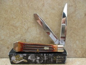 Utica Trapper   Brown Jigged Bone  with Coffin Bolsters 