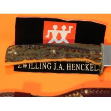Vintage J A Henckels Mdl# 602 5 1/2 Skinning /Hunting /Camping knife w Orig Sheath & STAG Handles! Vintage J A Henckels Mdl# 602 5 1/2 Skinning /Hunting /Camping knife w Orig Sheath & STAG Handles!
