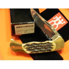 Hard to find.. J A Henckels Folding 4 & 1/2" Hunter Knife w/ Fossil Ivory Handles - NOS in Orig Box Hard to find.. J A Henckels Folding 4 & 1/2" Hunter Knife w/ Fossil Ivory Handles - NOS in Orig Box