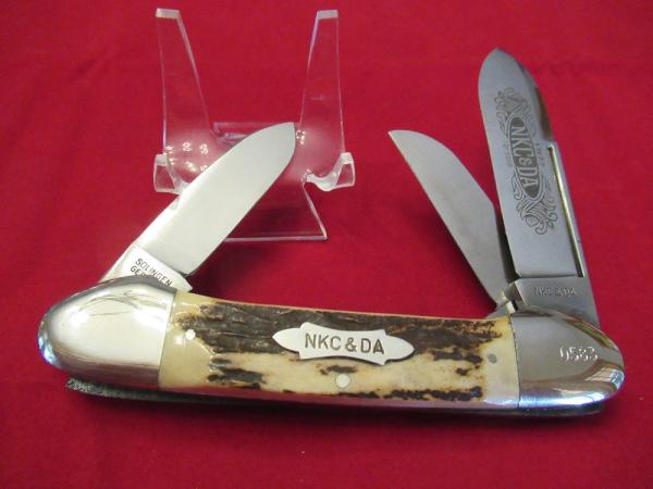 Kissing Crane Stag Gun Boat Whittler Made For NKCA 