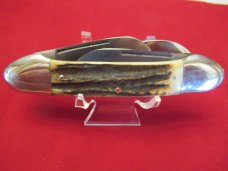 Kissing Crane Stag Gun Boat Whittler Made For NKCA 