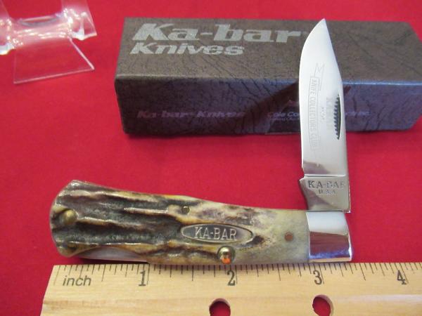 KA-BAR Stag Folding Small Hunter Pattern # 1186 