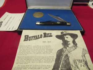 Schrade Buffalo Bill Commemorative Saw Cut Delrin  Stockman Pattern # BB2 USA 
