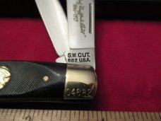 Schrade Buffalo Bill Commemorative Saw Cut Delrin Stockman Pattern # BB2 USA Schrade Buffalo Bill Commemorative Saw Cut Delrin Stockman Pattern # BB2 USA