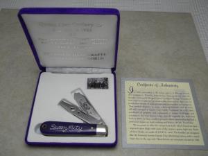 Queen City Titusville, PA Stanhope Lens  "80th Anniversary Queen Cutlery Co."  Jack Knife in Box