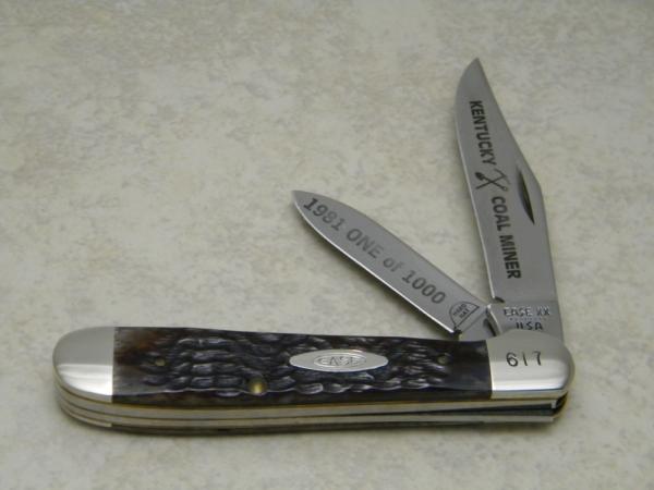Case XX USA 1981 Kentucky Coal Minor "Hard Hat" Bone 6249 Carbon Steel Copperhead Knife 1 of 1000 Case XX USA 1981 Kentucky Coal Minor "Hard Hat" Bone 6249 Carbon Steel Copperhead Knife 1 of 1000