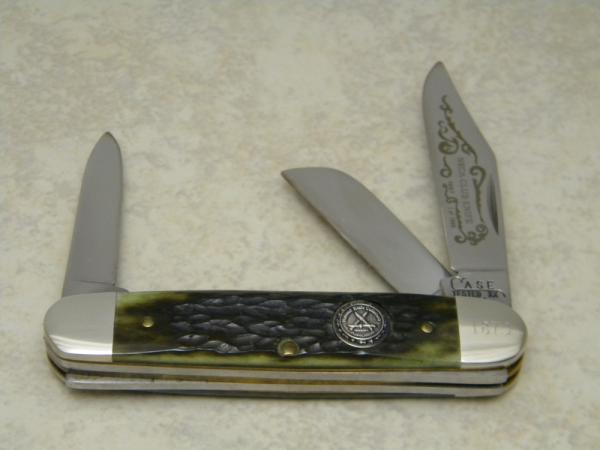 Case Tested XX USA SS 2 Dot (1987) NKCA Club Knife G6345 1/2 SS Green Bone Stockman Case Tested XX USA SS 2 Dot (1987) NKCA Club Knife G6345 1/2 SS Green Bone Stockman