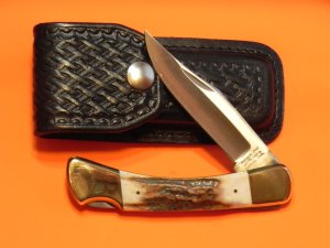 Early Parker IMAI (K-250) Pocket Knife with Great Stag Handles. Comes New with Sheath