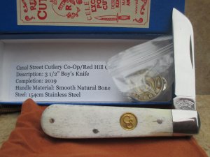 Canal Street Co-op Boy's Knife in Smooth Natural Bone 